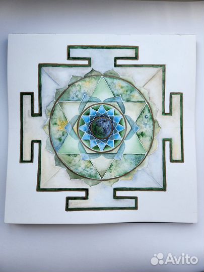 Янтра Меркурия, акварель 2525