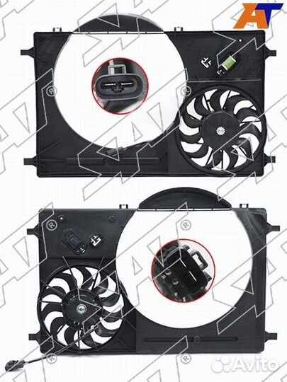 Диффузор радиатора ford transit 14