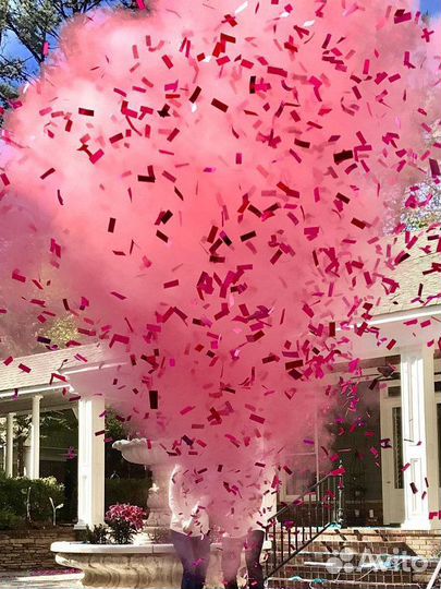 Конфетти пушка на гендер пати