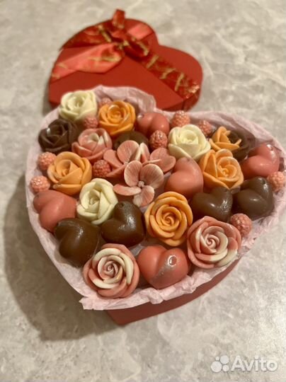 Шоколадный букет сердце