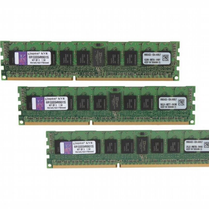 [KVR1333D3S4R9SK3/12G] Оперативная Память Kingston Kvr1333d3s4r9sk3/12g