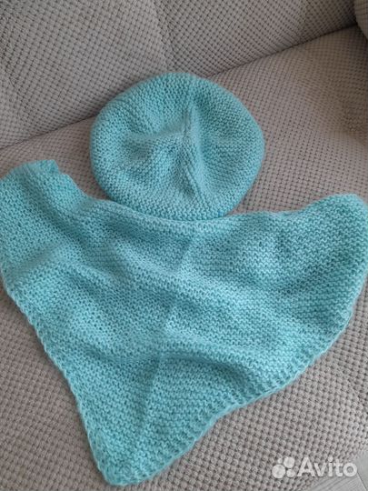 Бактус и берет вязанные,новые