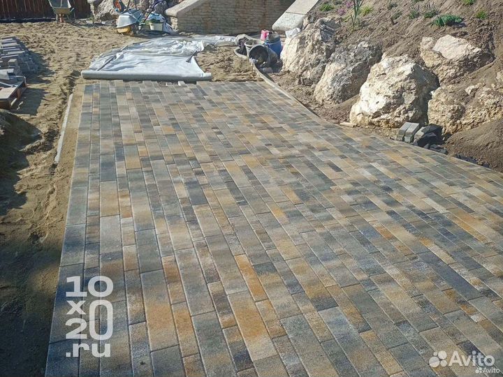 Тротуарная плитка, брусчатка, бордюры