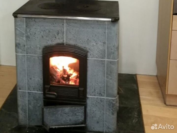 Печь камин теплонакопительная