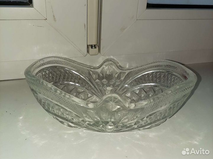 Хрустальная ладья-Конфетница