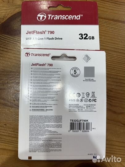 Накопитель USB 3.1 32GB Transcend черный