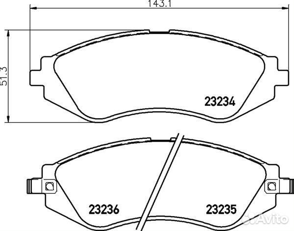 Колодки тормозные дисковые перед chevrolet lacetti