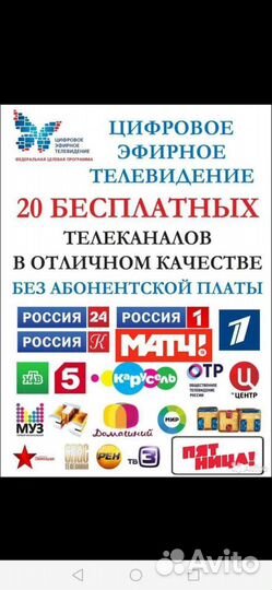 Установка антенн 20 каналов