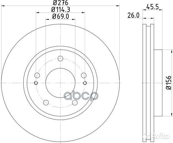 Диск тормозной перед ND3030K nisshinbo