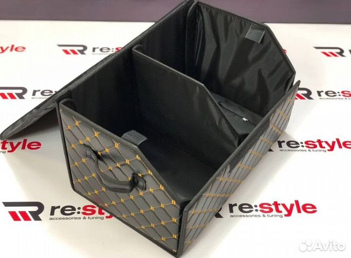 Органайзер средний Черный с золотой строчкой