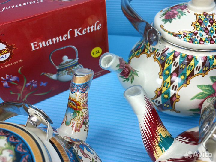 Эмалированный чайник 1,5 литра