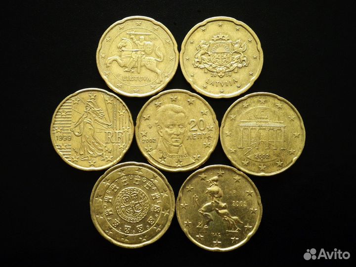 Монеты 20 евроцентов