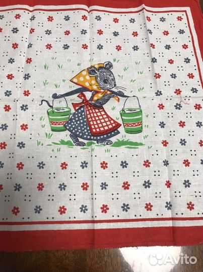 Платочки детские СССР, 36 на 36 см, батистовые