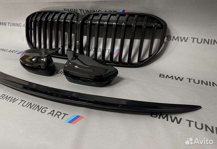 Комплект решетка зеркала спойлер bmw 7 g11 g12 lci