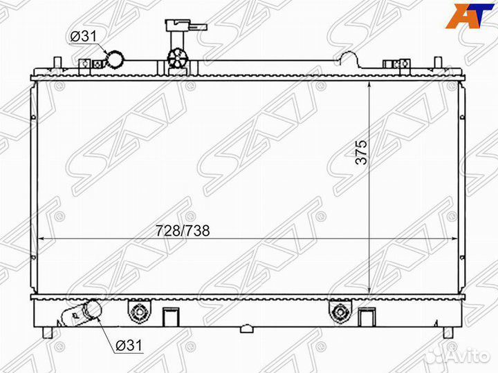 Радиатор Mazda Mazda6 02-08 / Atenza 02-07