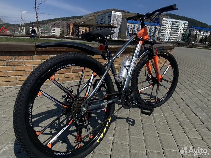 Горный велосипед с литыми Серо-оранжевый