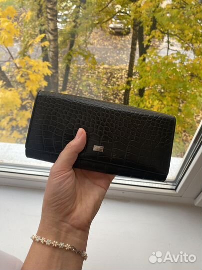 Кожаный Кошелёк Wanlima черный женский