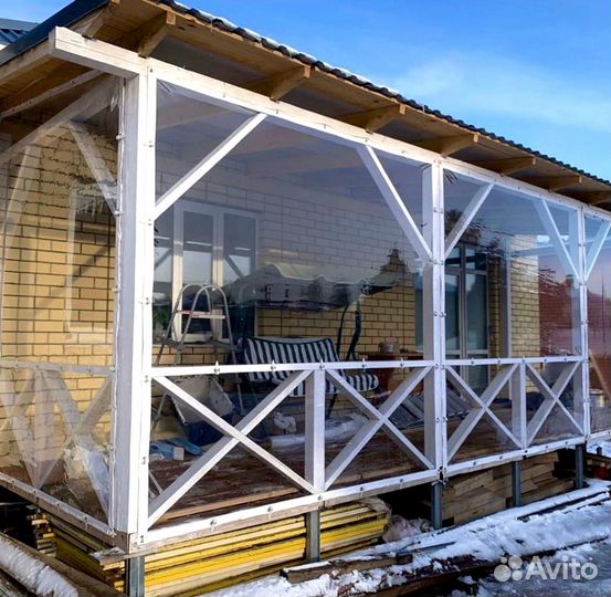 Мягкие окна для террасы беседки веранды