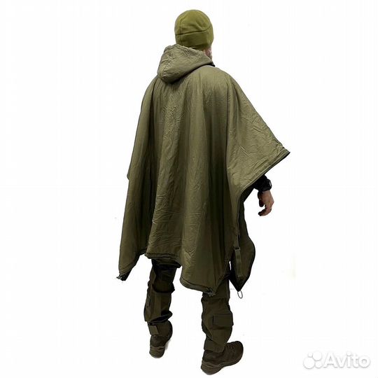 Утепленное пончо 