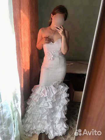 Свадебное платье с небольшим шлейфом объявление продам
