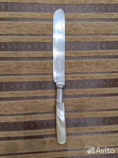 Раритетный нож серебро, перламутр, Англия