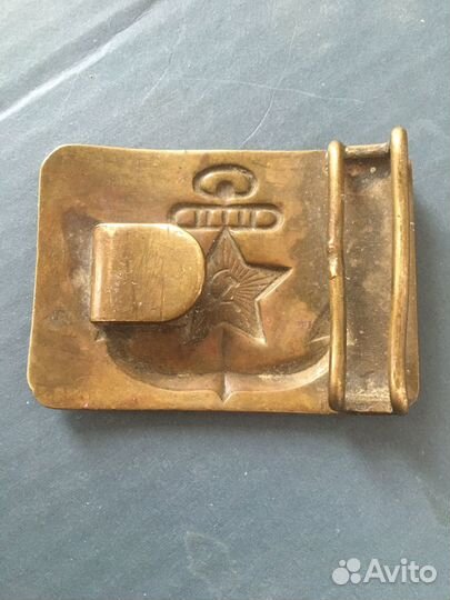 Пряжка якорь со звездой СССР левый зацеп