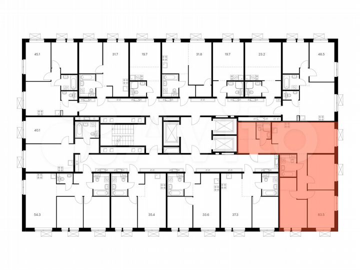 3-к. квартира, 82,9 м², 24/25 эт.