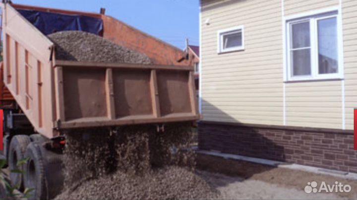 Доставка сыпучих материалов и грунтов плодородных