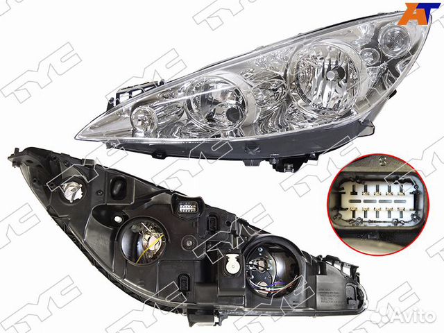 Фара peugeot 308 08-11/408 12- (Комплект) Пежо купить в Волгограде TYG ...