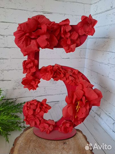 Цифра 3 5 35 decor