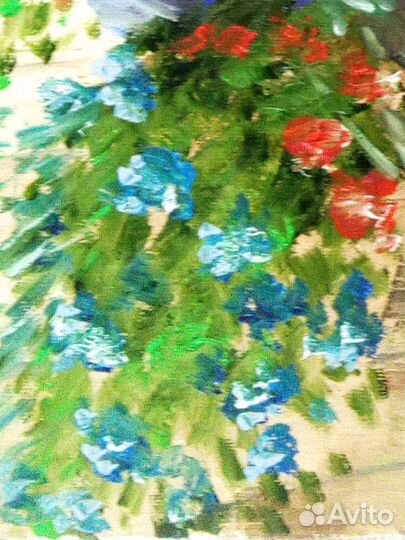 Картина маслом Цветочный балкон