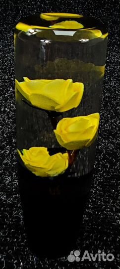 Ручка МКПП универсальная - Роза 15см (Желтый)