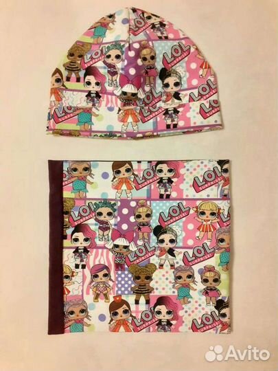 Комплект шапка и снуд для девочки