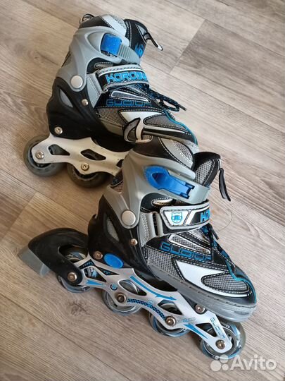 Ролики 30-33р. со шлемом и защитой