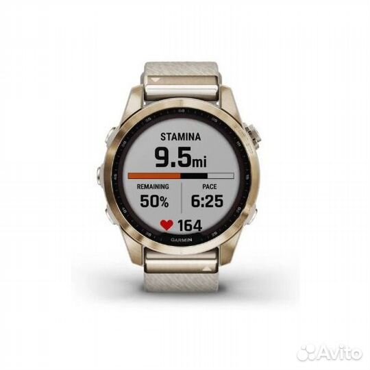 Garmin Fenix 7S – Sapphire Solar Cream Gold 2 ремн