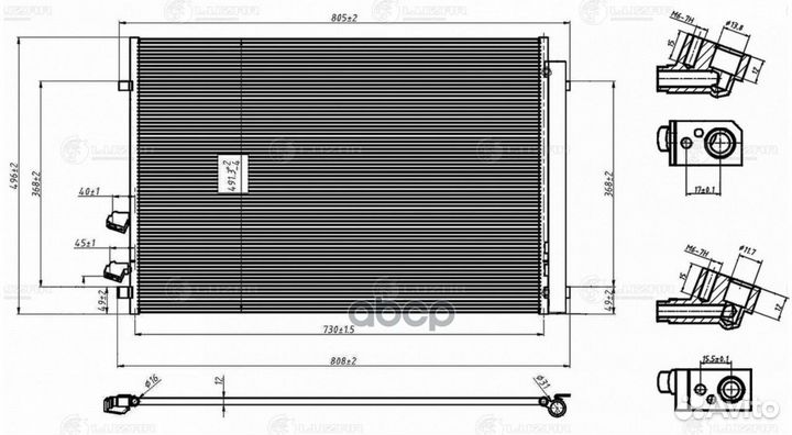 Конденсер VW crafter 16- 2.0 TDi lrac1899 luzar