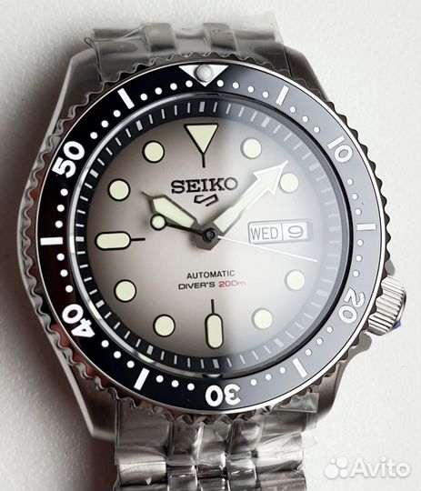 Часы Seiko 5 дайвер серые