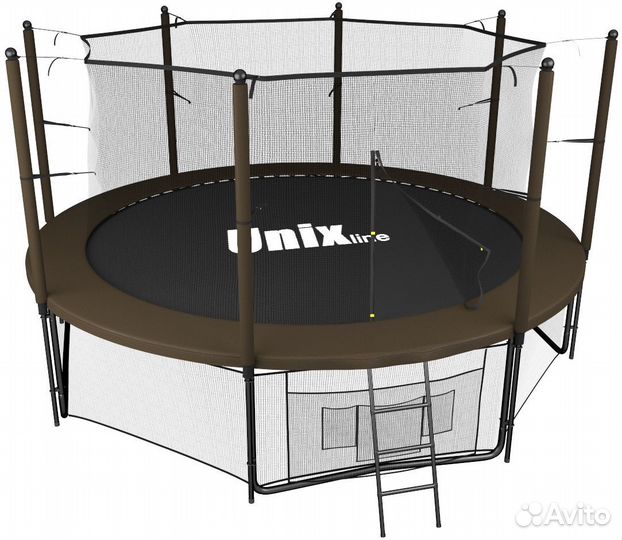 Батут unix line Black&Brown 12 ft (inside)