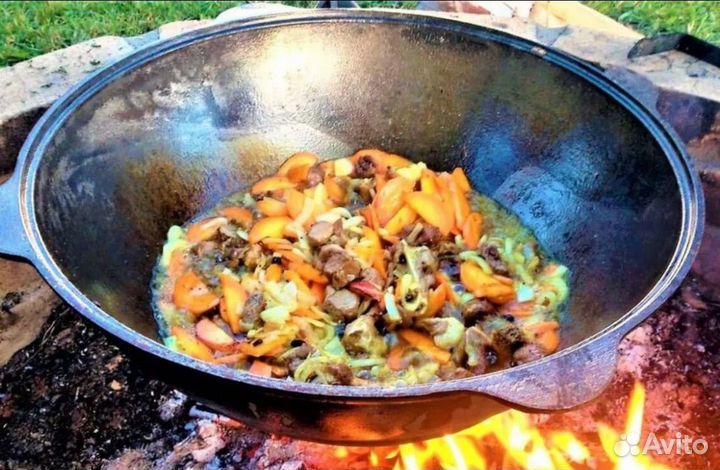 Казан чугунный узбекский 8л