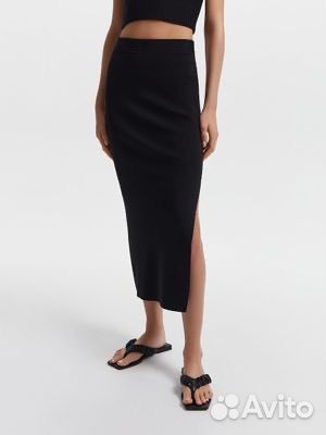 Юбка в рубчик длинная