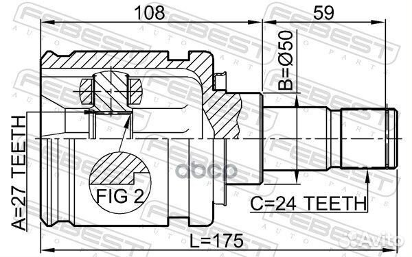 Шрус внутренний перед лев 0111ACV30LH Febest