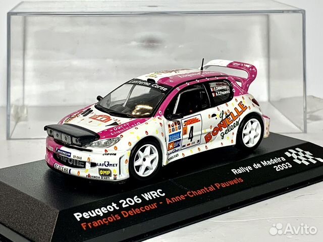 Коллекционная модель Peugeot 206 pink WRC rallye купить в Москве ...
