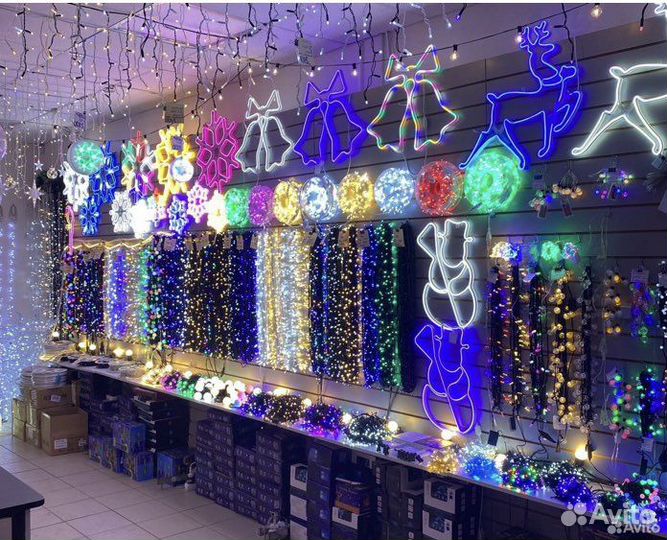 Гирлянды уличные на каучуковых проводах