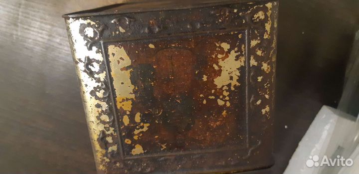 Жестянок ящик Паровой фабрики Бельфор 19в.Большой