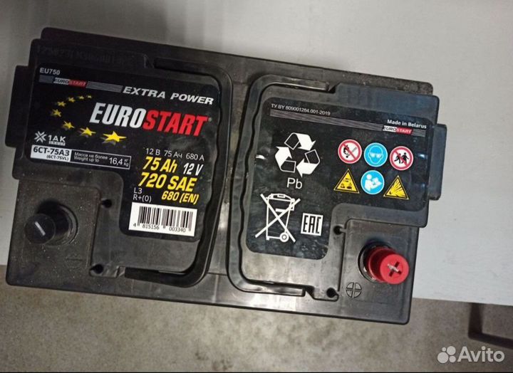 Аккумулятор Eurostart Extra Power 75Ah