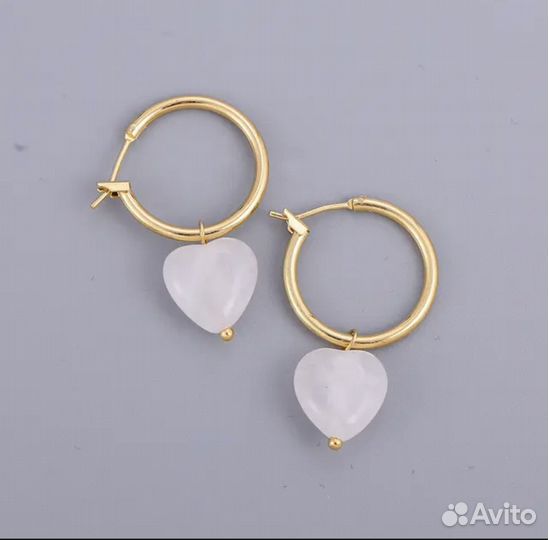 Серьги конго с подвесками