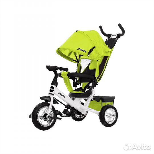 Детский трехколесный велосипед с ручкой