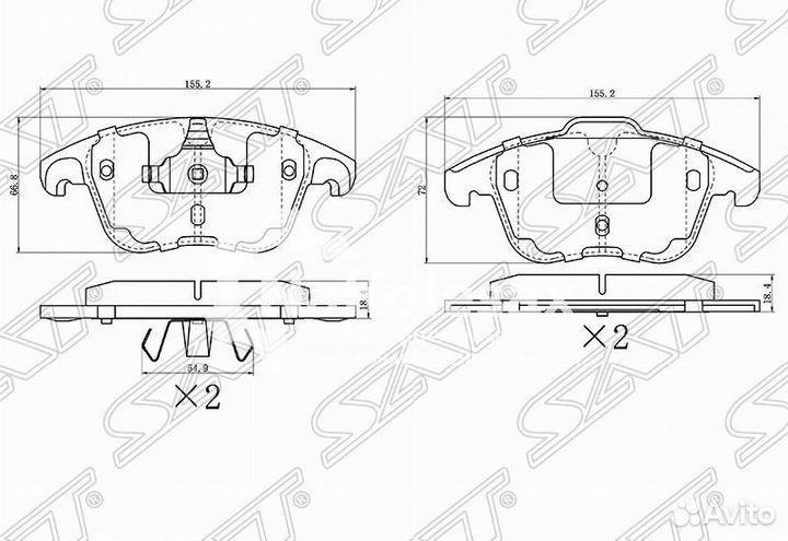 Колодки тормозные перед citroen C4 picasso 06-13