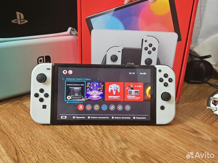 Nintendo switch oled прошитая чип 64+128gb