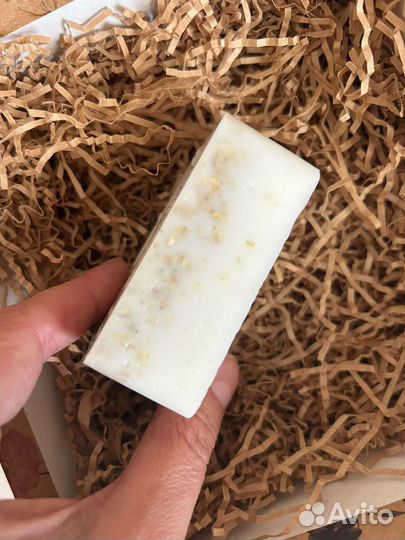 Овсяное мыло-скраб ручной работы